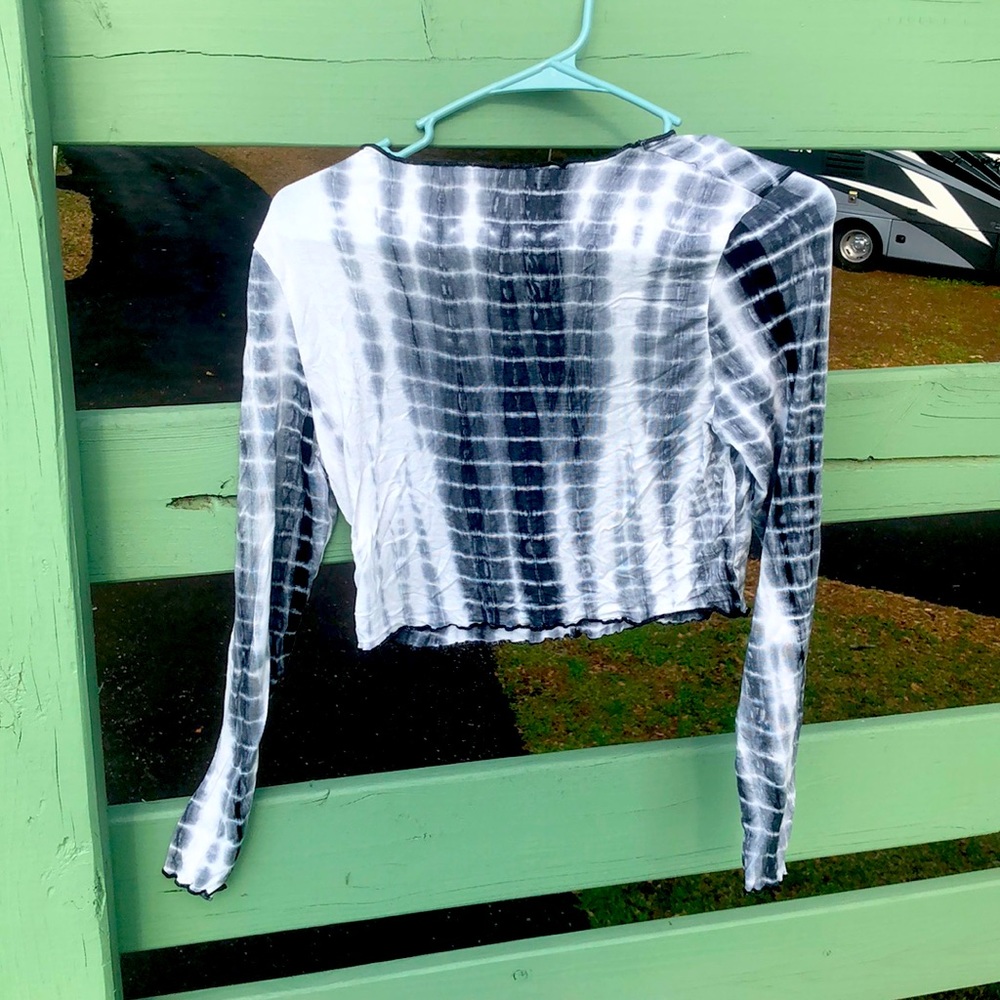 Shein crop tie dye top